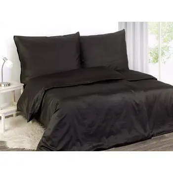Povlečení Saténové povlečení Antracitové 140x200+70x90