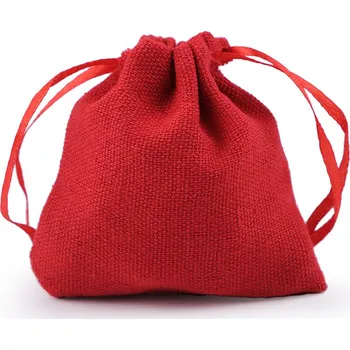 Dárkový pytlík 8x8 cm textilní Varianta: 5 červená, Balení: 50 ks