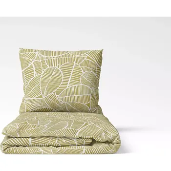 Povlečení Bavlněné povlečení Proužkované listy 140x200 70x90