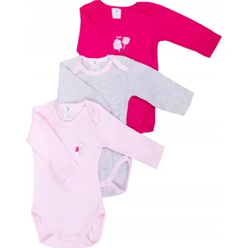 Kojenecký body Dívčí body s dlouhým rukávem, motiv sladkosti, 3 kusy v balení, velikost 86 YOCLUB