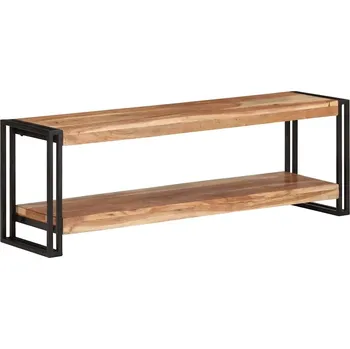 Televizní stolek vidaXL TV stolek 120 x 30 x 40 cm masivní akáciové dřevo [320680] Barva: Černá