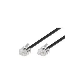 Síťový kabel MicroConnect Modulární kabel RJ11 6P/4C 6m černá (MPK186)