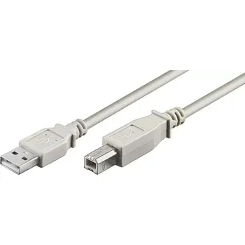 Kabel do PC MicroConnect kabel USB2.0 A (M) - USB2.0 B (M) 1m bílá (USBAB1)
