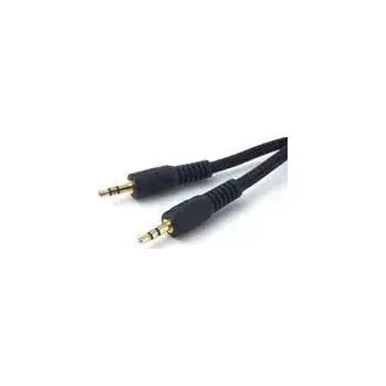 Audio kabel MicroConnect Slim audio kabel 3-pin Jack 3.5mm - Jack 3.5mm 0.5m černá (AUDLL05)