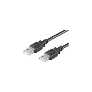 Kabel do PC MicroConnect kabel USB2.0 A (M) - USB2.0 A (M) 0.1m černá (USBAA01B)