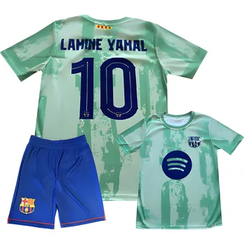 Fotbalový komplet Barcelona YAMAL zelený Velikost: L