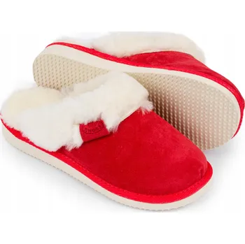 Dámská obuv Pantofle Kožené IRESHOES Domácí Pantofle Zateplené Ovčí Vlnou Bačkory vel. 41