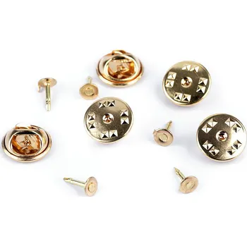 Hobby drát Odznakové zapínání / koncovka na odznak Ø11 mm Varianta: 2 zlatá, Balení: 50 pár