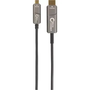 Kabel do PC MicroConnect Premium Active Optic Fiber kabel USB C - HDMI 2.0 M-M 20m černá (USB3.1CHDMI20OP)