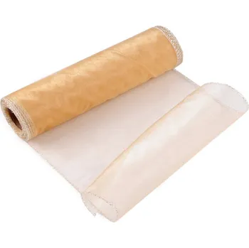 Organza šíře 21 cm Varianta: 87 zlatá světlá, Balení: 9 m