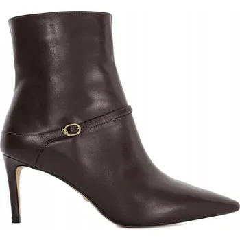 Dámské kozačky DUNE BURGUNDSKÉ KOŽENÉ KOTNÍKOVÉ BOTY (39)