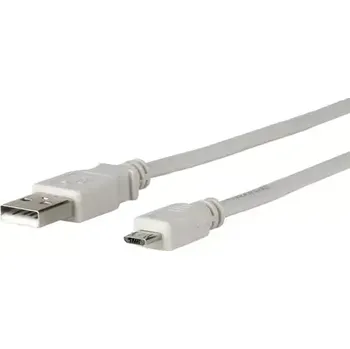USB hub MicroConnect kabel USB2.0 A (M) - microUSB B (M) 5m šedá (USBABMICRO5G)