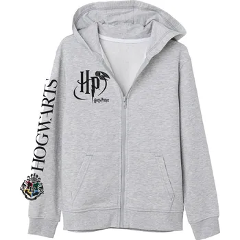 Pánská mikina Rozepínací mikina na zip S kapucí šedá HARRY POTTER 134 / 140