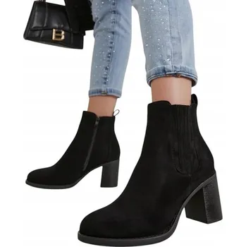 Dámská zimní obuv Royalfashion dámské kotníkové boty sloupek velikost 39