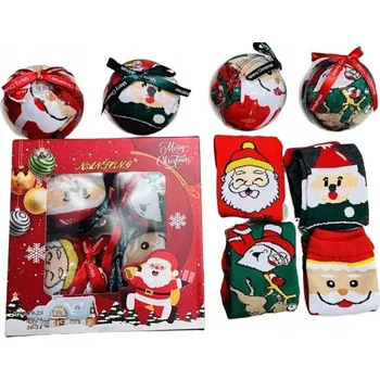 Dámské ponožky Vánoční ponožky ponožky Teplé s bambulkami dětské Dárek 19-23