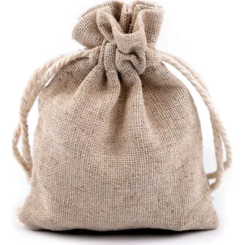 Dárková taška Dárkový pytlík 8x10 cm lněný Varianta: režná, Balení: 10 ks