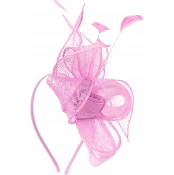 Ozdoba do vlasů Fascinátor Elegantní Mašle - světle růžová