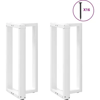 Konferenční stolek vidaXL Nohy barového stolu ve tvaru T, 2 ks, , 40 x 35 x (90-91) cm, ocel [4013074] Barva: Bílá