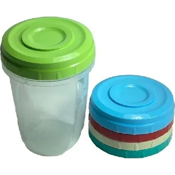 Dóza na potraviny dóza 0,95l, d12x16cm, šroub.víko, plast