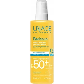 Přípravek na opalování Uriage Neparfemovaný sprej na opalování SPF 50+ Bariesun (Invisible Spray) 200 ml + 2 měsíce na vrácení zboží