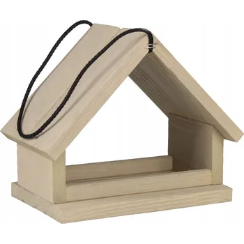 Krmítko pro ptáka DŘEVĚNÉ KRMÍTKO PRO PTÁKY ŠEDOBÉŽOVÉ 26x14x19,5 cm