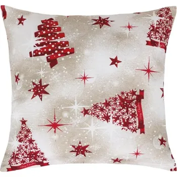 Dekorativní polštářek Bellatex Polštářek VÁNOCE 45x45 cm Stromek Červená