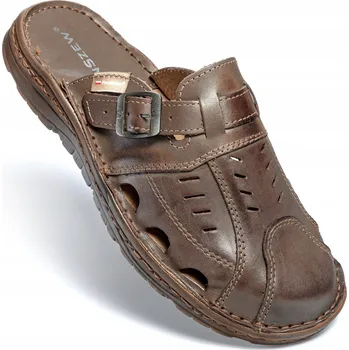 Pracovní obuv Pánské Pantofle Kožené, Originální Obuv z Přírodní Kůže Velikosti 39-46 PanSzew