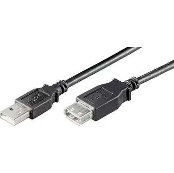 Kabel do PC MicroConnect kabel USB2.0 A (M) - USB2.0 A (F) 5m černá (USBAAF5B)