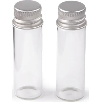 Láhev Skleněná lahvička se šroubovacím víčkem 16x50 mm Varianta: transparent, Balení: 12 ks