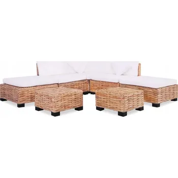 Sedací souprava VidaXL Sedací souprava, 18 dílů, přírodní ratan