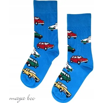 Pánské ponožky Ponožky Marilyn Auta Polské lidové republiky modré, velikost 42-45