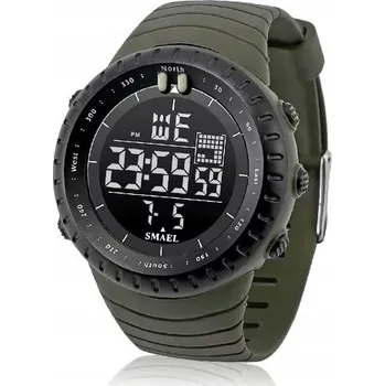 Hodinky MASIVNÍ SPORTOVNÍ ELEKTRONICKÉ HODINKY SMAEL - VOJENSKÝ STYL - ZELENÉ