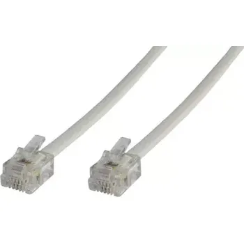 Síťový kabel MicroConnect Modulární kabel RJ12 6C/6P 5m bílá (MPK105)