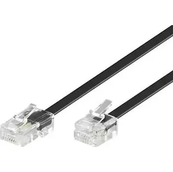 Síťový kabel MicroConnect Modulární kabel RJ11 - RJ45 1m černá (MPK451S)