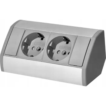 Elektrická zásuvka Elektrická Zásuvka do desky stolu Orno stříbrná