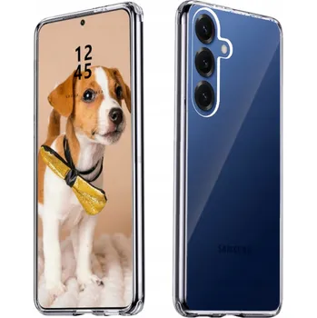 Pouzdro na mobilní telefon PRŮHLEDNÉ KŘIŠŤÁLOVÉ TEKUTINOVÉ POUZDRO PRO SAMSUNG S25 FE 5G 2X SKLO