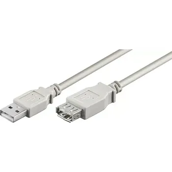 Kabel do PC MicroConnect kabel USB2.0 A (M) - USB2.0 A (F) 2m šedá (USBAAF2)