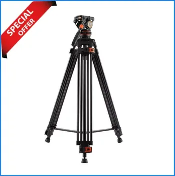K&F VA3+BV10 Aluminum Alloy Professional Fluid Head Video Tripod – Black