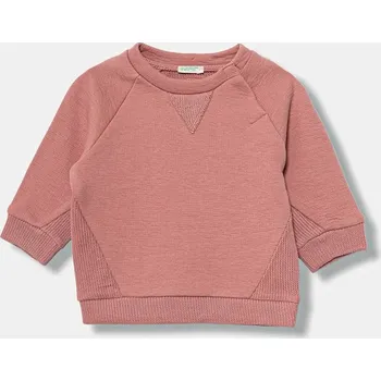 Chlapecká mikina Dětská bavlněná mikina United Colors of Benetton 3ITEA106H.G.W.seasonal oranžová 32X, vel. 82