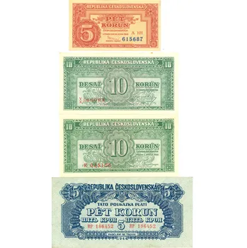 Tinktur.cz Československé bankovky 4ks Konvolut - Sbírka