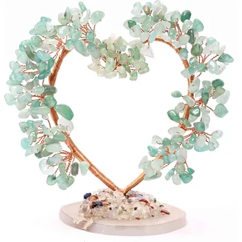 Drahý kámen Magieprirody.cz Strom života srdce Avanturín na achátové podložce #ZB468