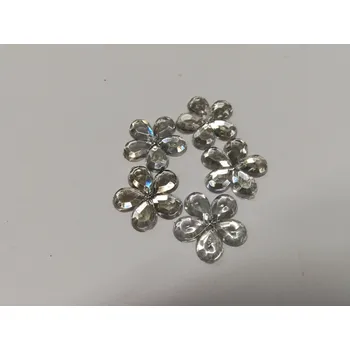 Štrasové kamínky květina krystal 2cm - 5ks v balení