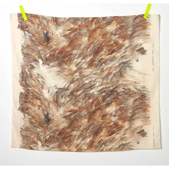 Japonská bavlněná látka GOOD SIGN, dvojitá gázovina, hnědá, 1m, sartor.cz