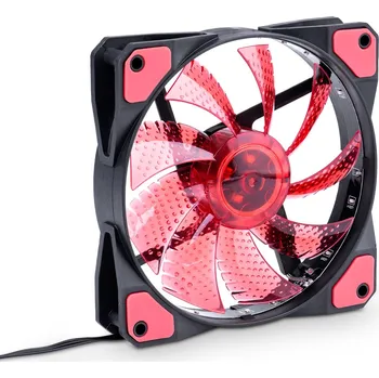 PC ventilátor Ventilátor 120mm MOLEX / 3-pin 15 LED červená AW-12C-BR
