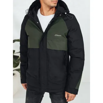 Pánský zimní kabát Pánská bunda zimní s kapucí TX5039 Barva: Zelená, Velikost: 2XL