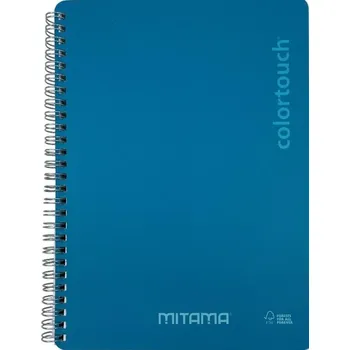 Spirálový sešit "i-Note", 18,5x24, čistý, 90 listů, cyan, MITAMA 62278-90212