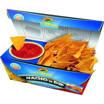Chips El Sabor Nachos tortilla chipsy a salsa dip snack box 175 g