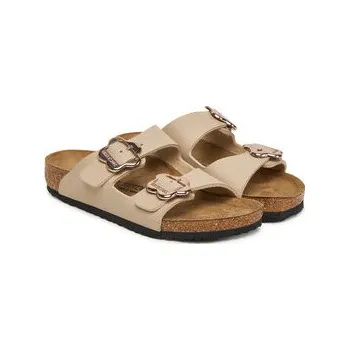 Dámské pantofle Nazouváky Birkenstock Arizona Flower Buckle Kids 1030419 S Béžová 28