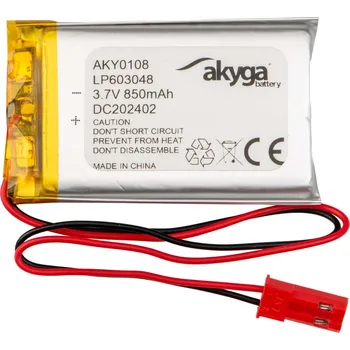 Článková baterie Li-Po baterie LP603048 Akyga AKY0108 3,7V / 850mAh PCM JST 2-pinový konektor 150mm