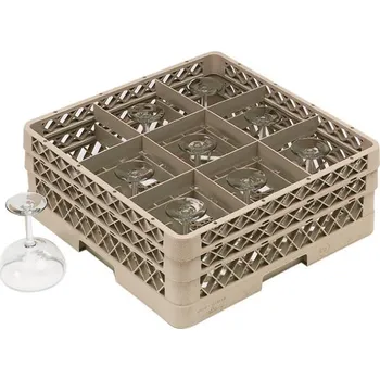 Dóza na potraviny G.Gastro Košík na sklo Rack-Master H100 mm 9 přihrádek 150X150 mm